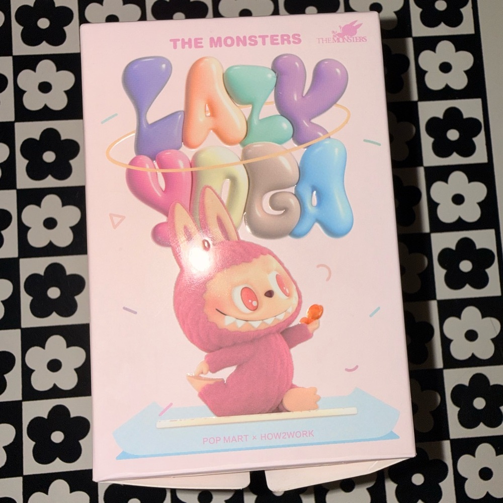 Pop Mart Lazy Yoga Monster Doll - Pink